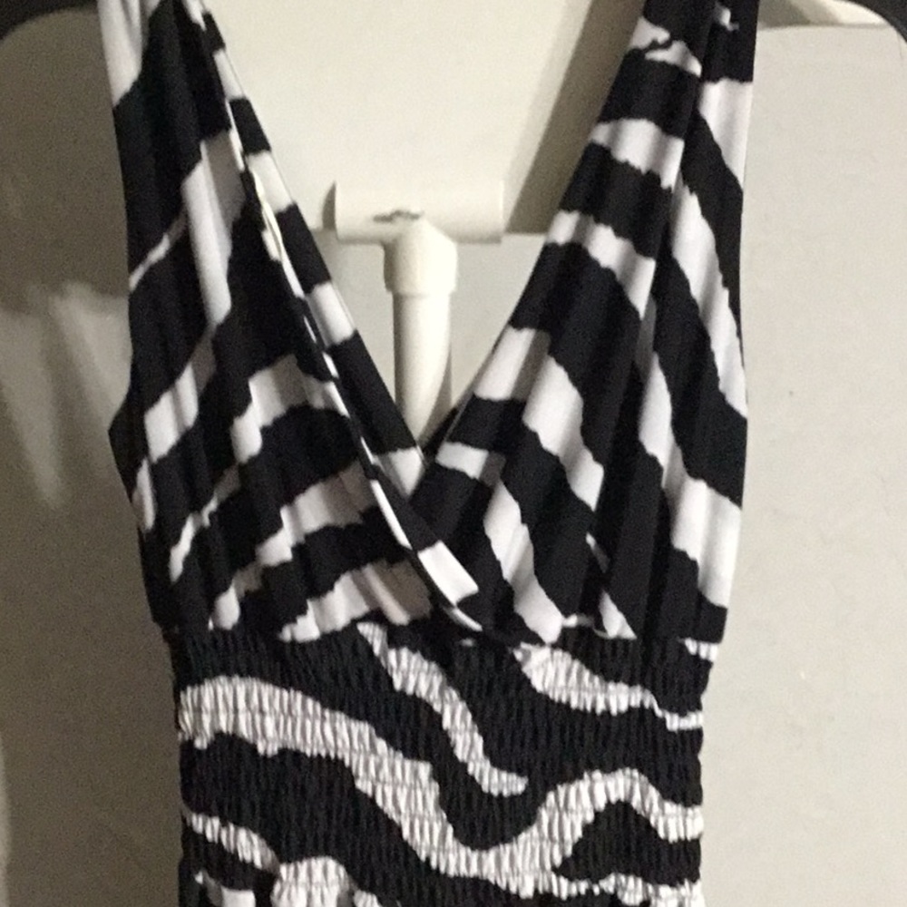 Black and White Wide Leg Jumpsuit
